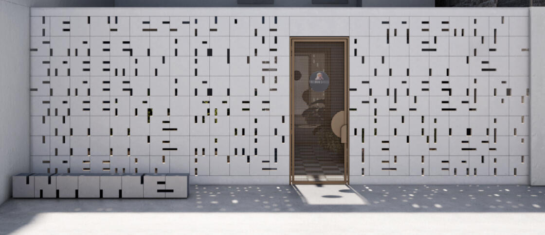 USA, New York - Freeman Alley, Untitled Hotel - main entry YES screen study